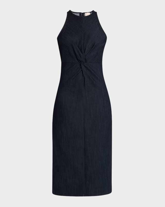 Clara Twist-Front Midi Dress